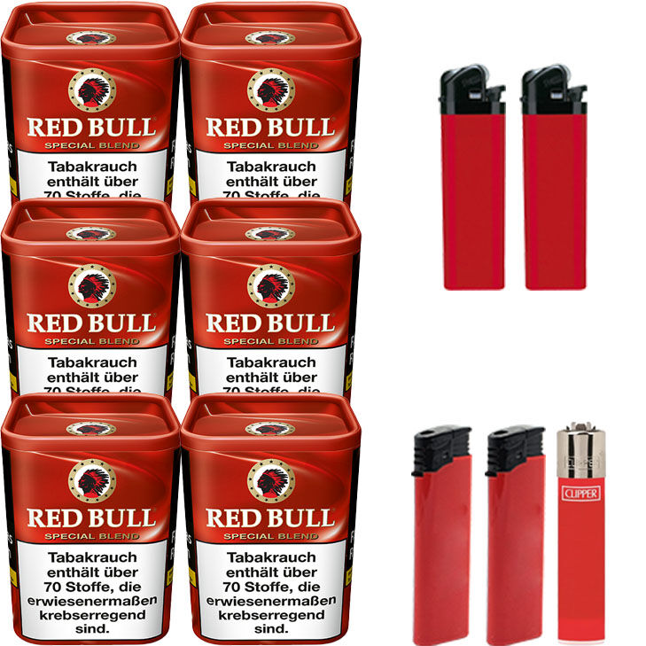 6xREd-Bull-Special Blend-mit-feuerzeugen